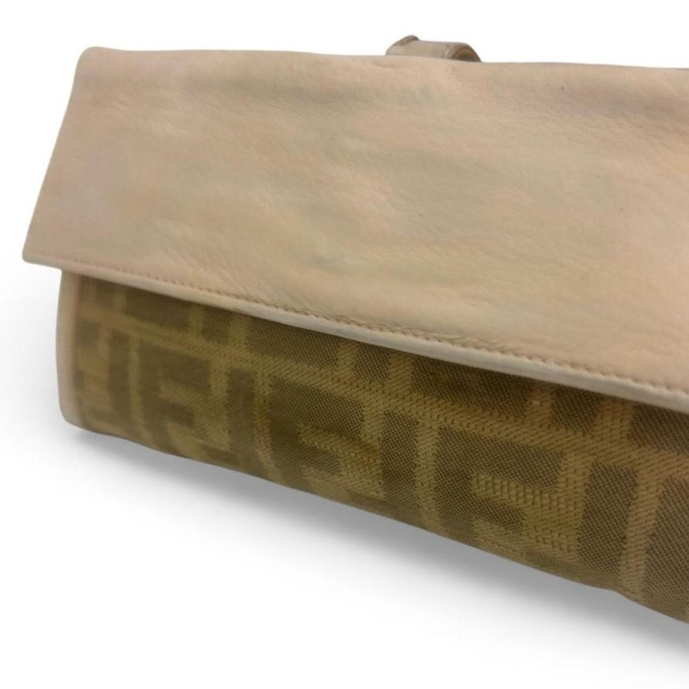 Fendi Zucca Wallet Vintage Brown Canvas FF Logo Buckle Long Wallet - Picture 4 of 7